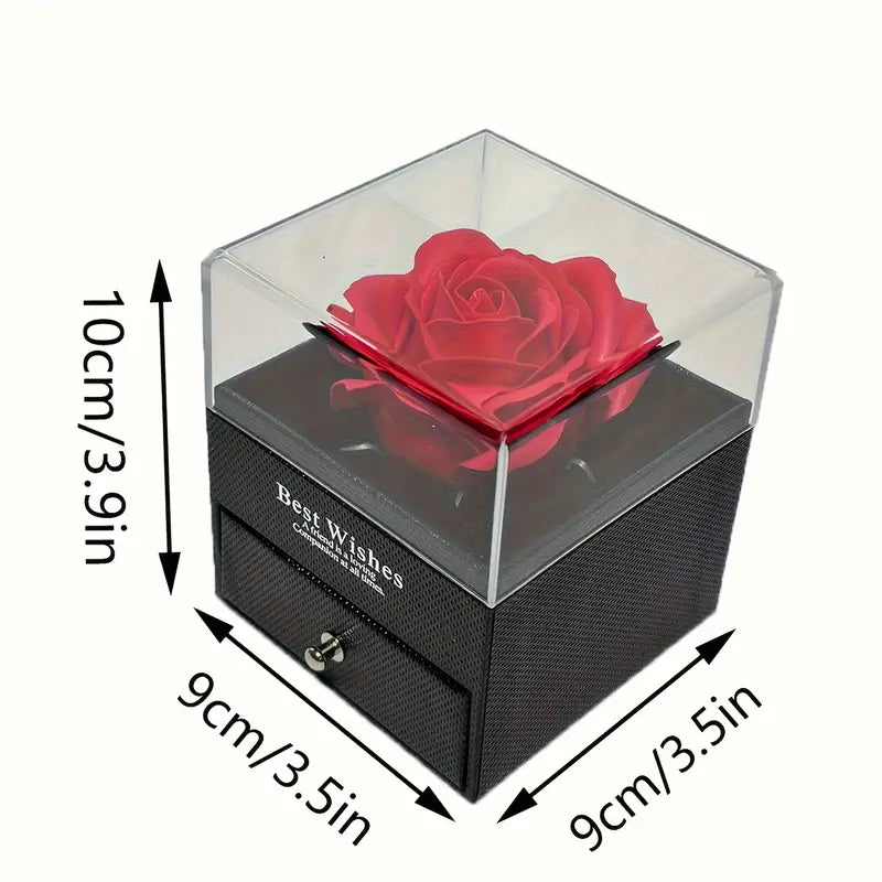 Preserved Real Rose Jewellery Box (drawer)