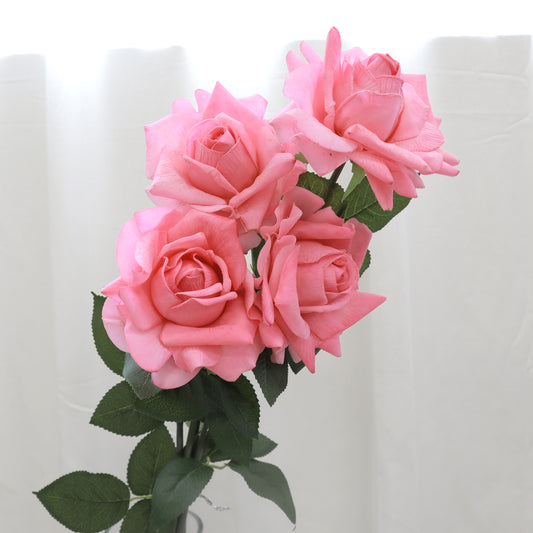 10 of Artificial Real Touch Rose Hot Pink