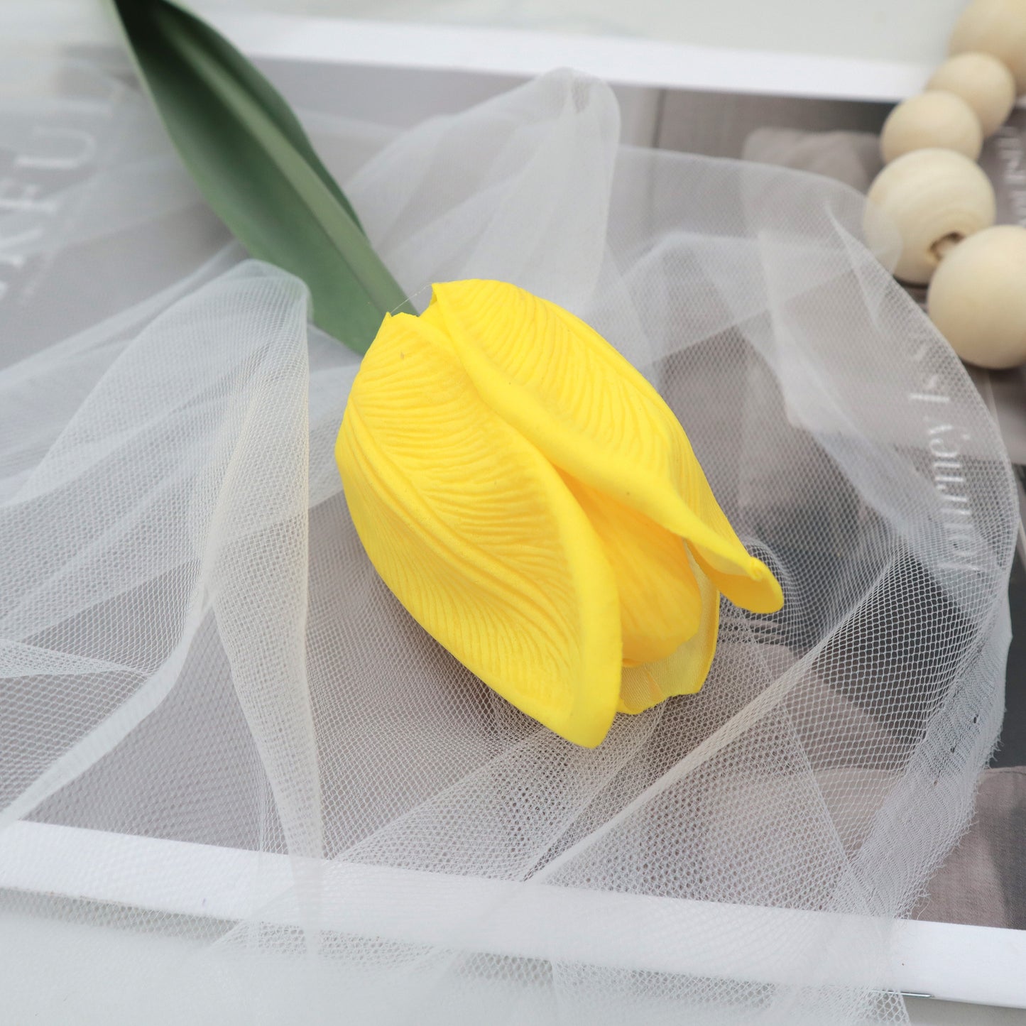 Artificial Fresh Touch Tulip Yellow