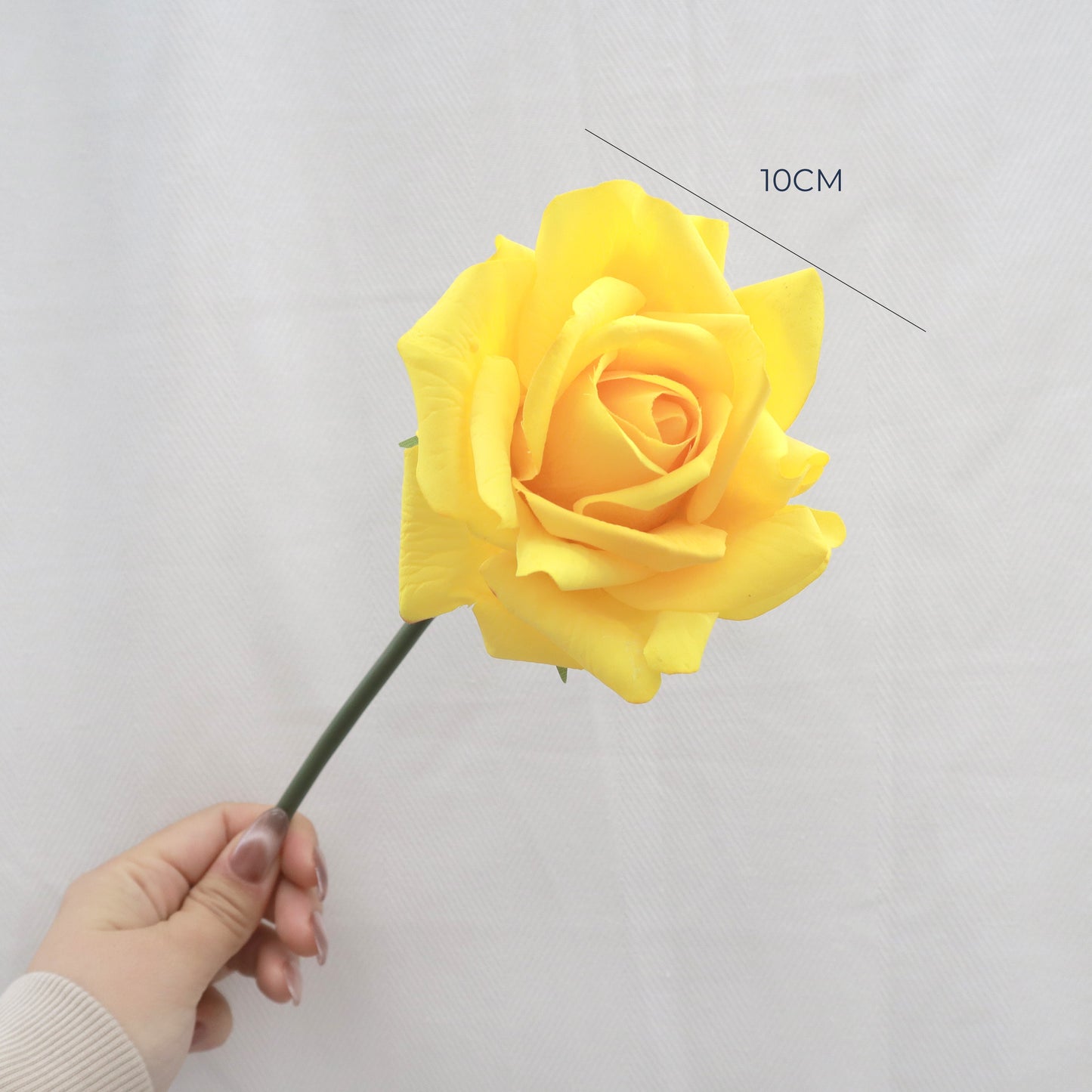 Artificial Real Touch Rose Bundle Yellow 5 Stems