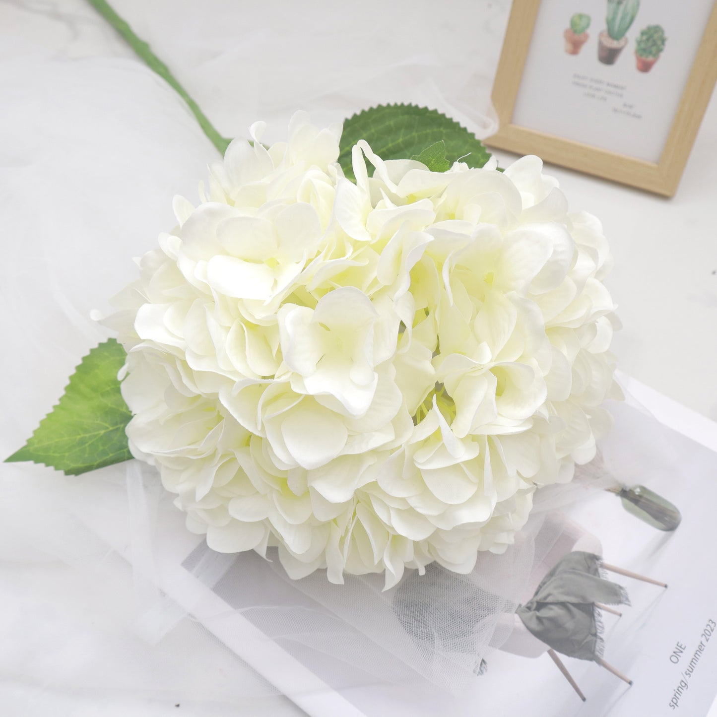 Silk Artificial Hydrangea White