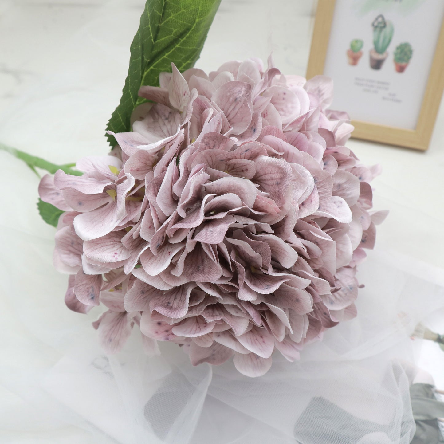 Silk Artificial Hydrangea Plum