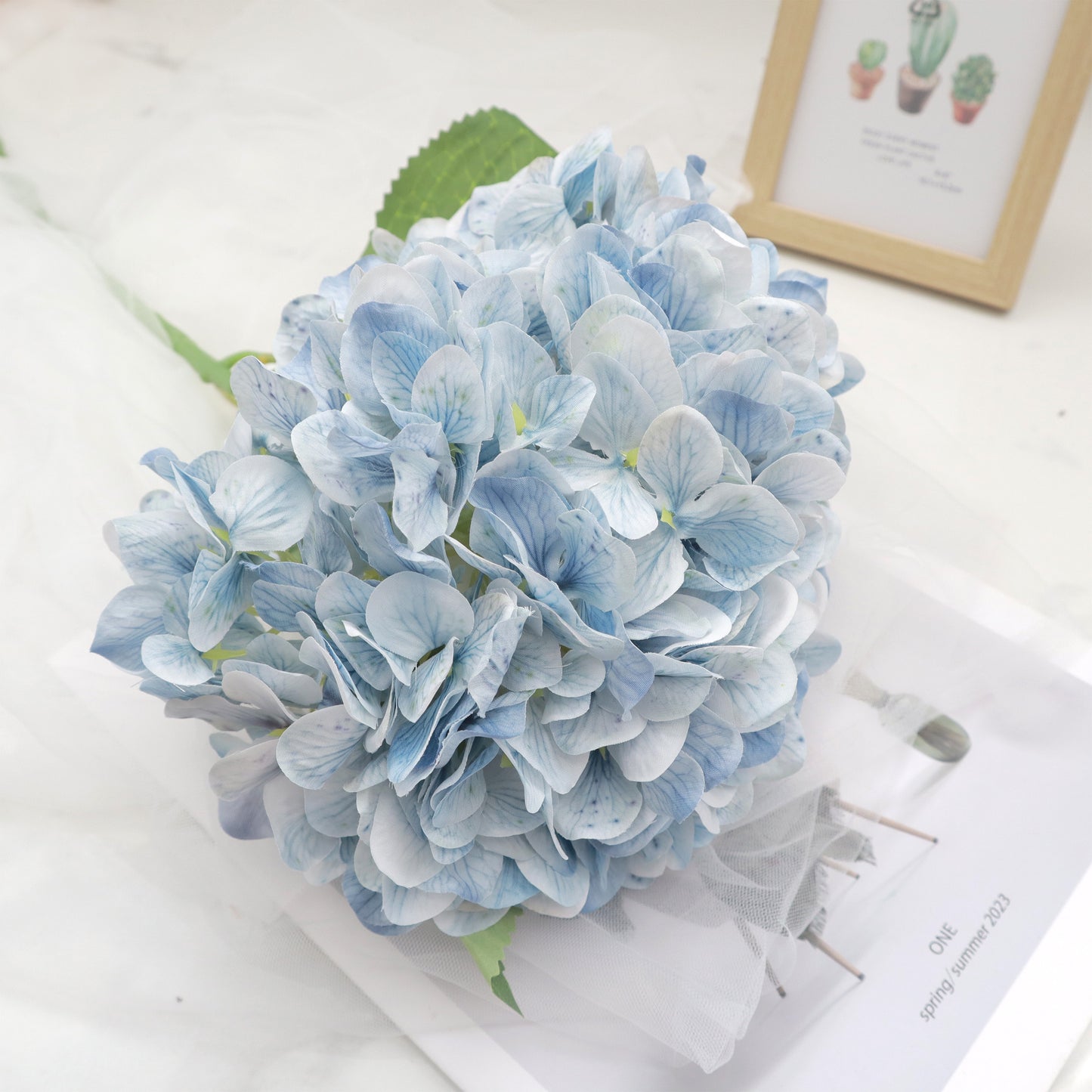 Silk Artificial Hydrangea Blue