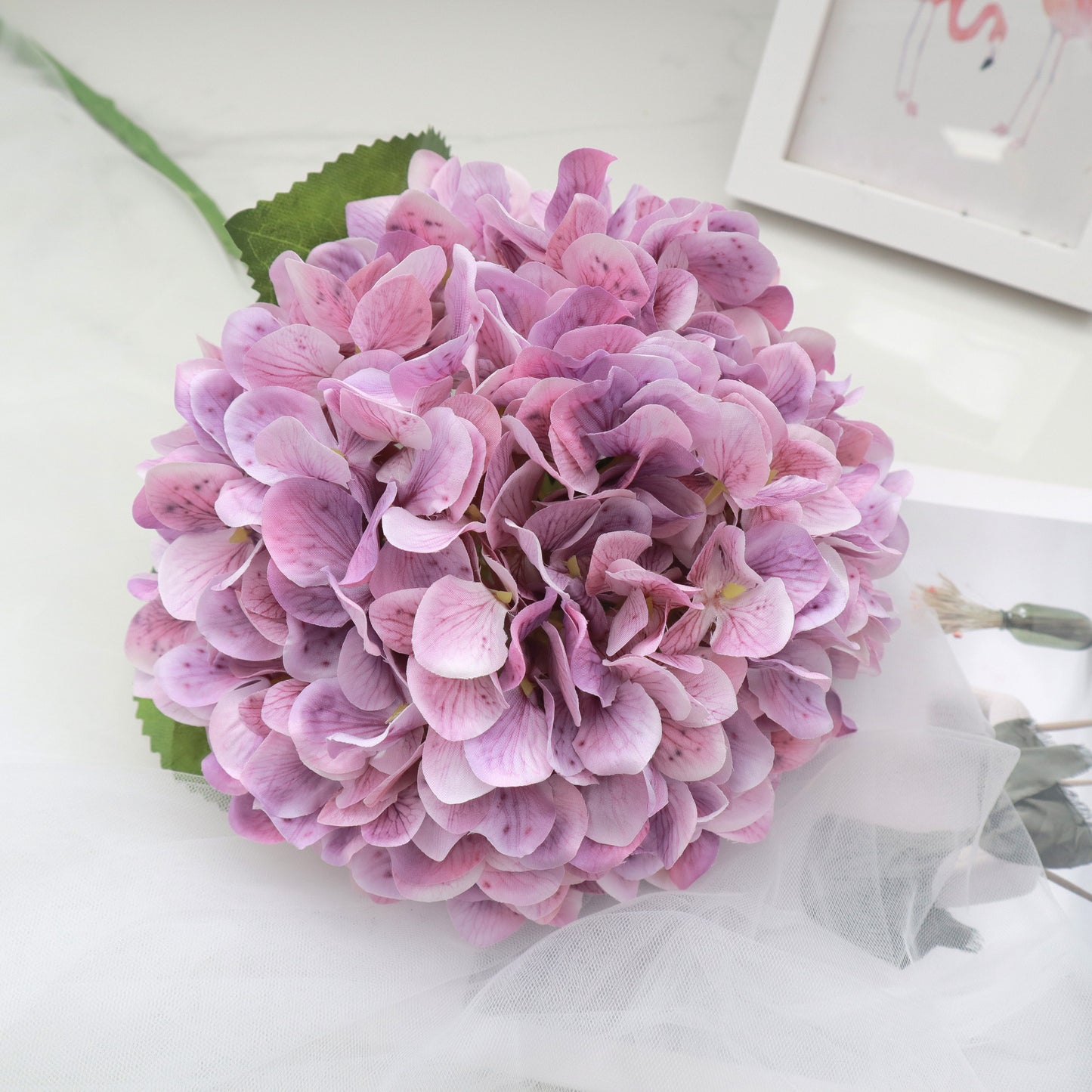 Silk Artificial Hydrangea Mauve