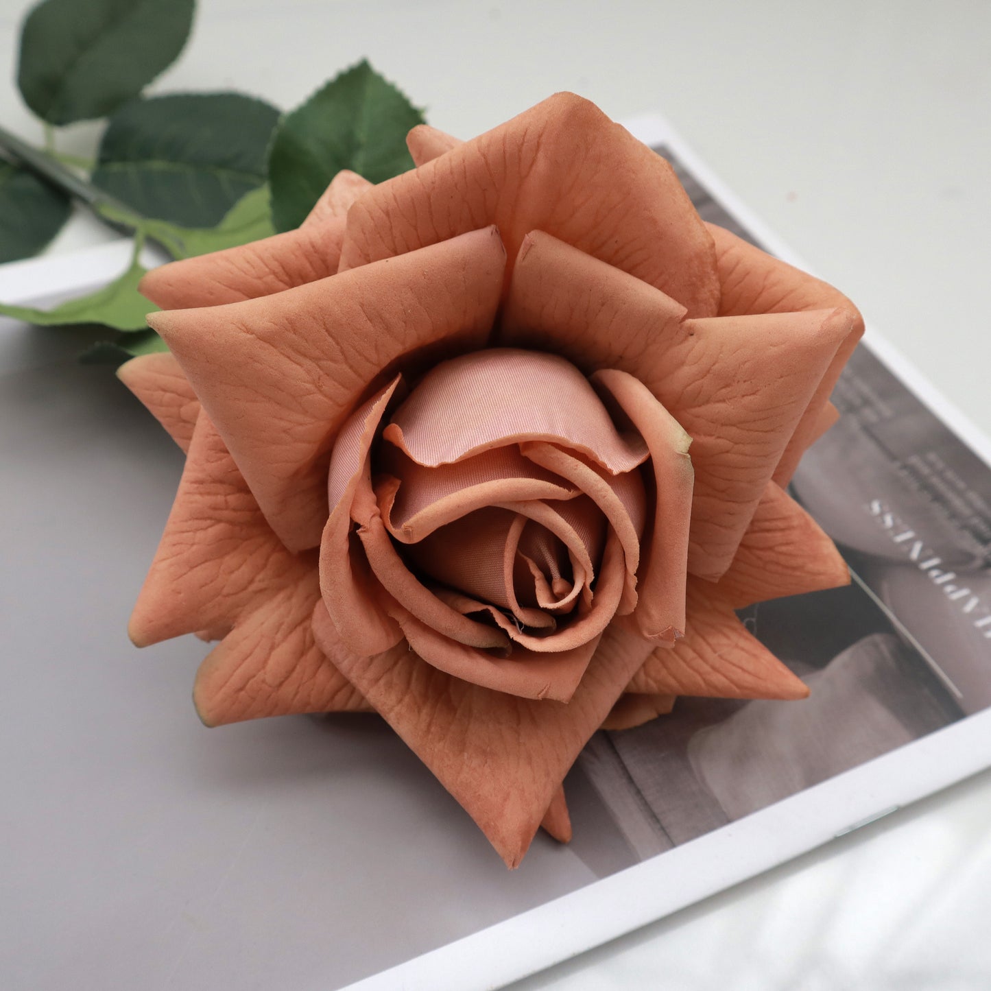 Artificial Real Touch Rose Caramel