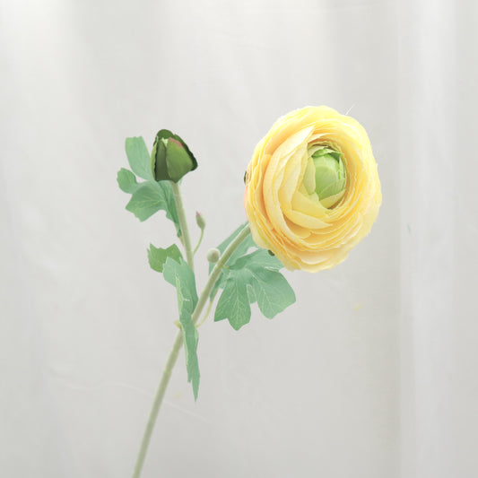 Artificial Silk Ranunculus Yellow