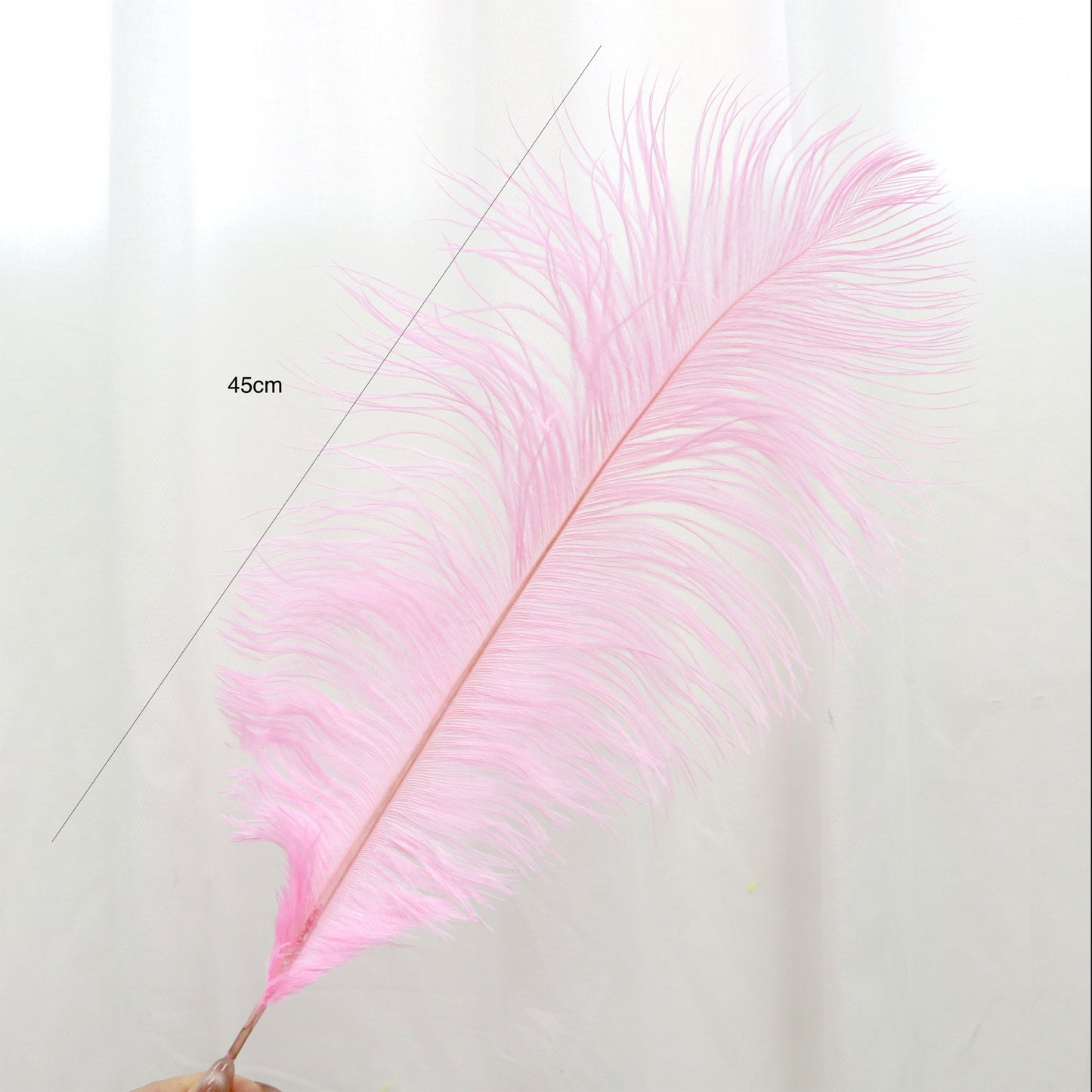 5 pcs Ostrich Feathers Hot Pink
