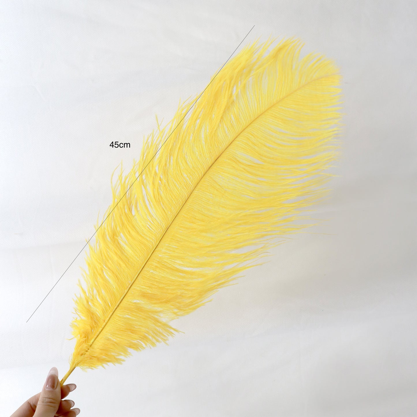 5 pcs Ostrich Feathers Yellow