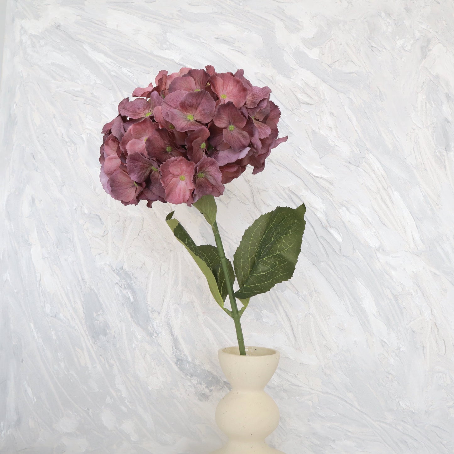 Silk Artificial Hydrangea Bigleaf Cherry