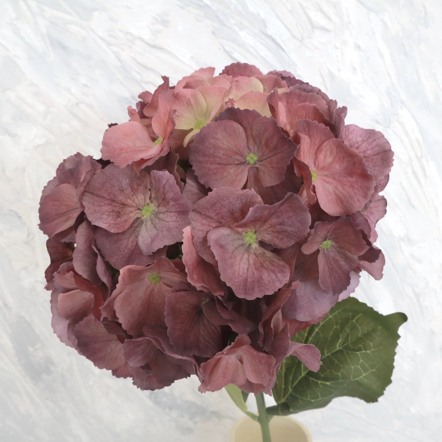 Silk Artificial Hydrangea Bigleaf Cherry