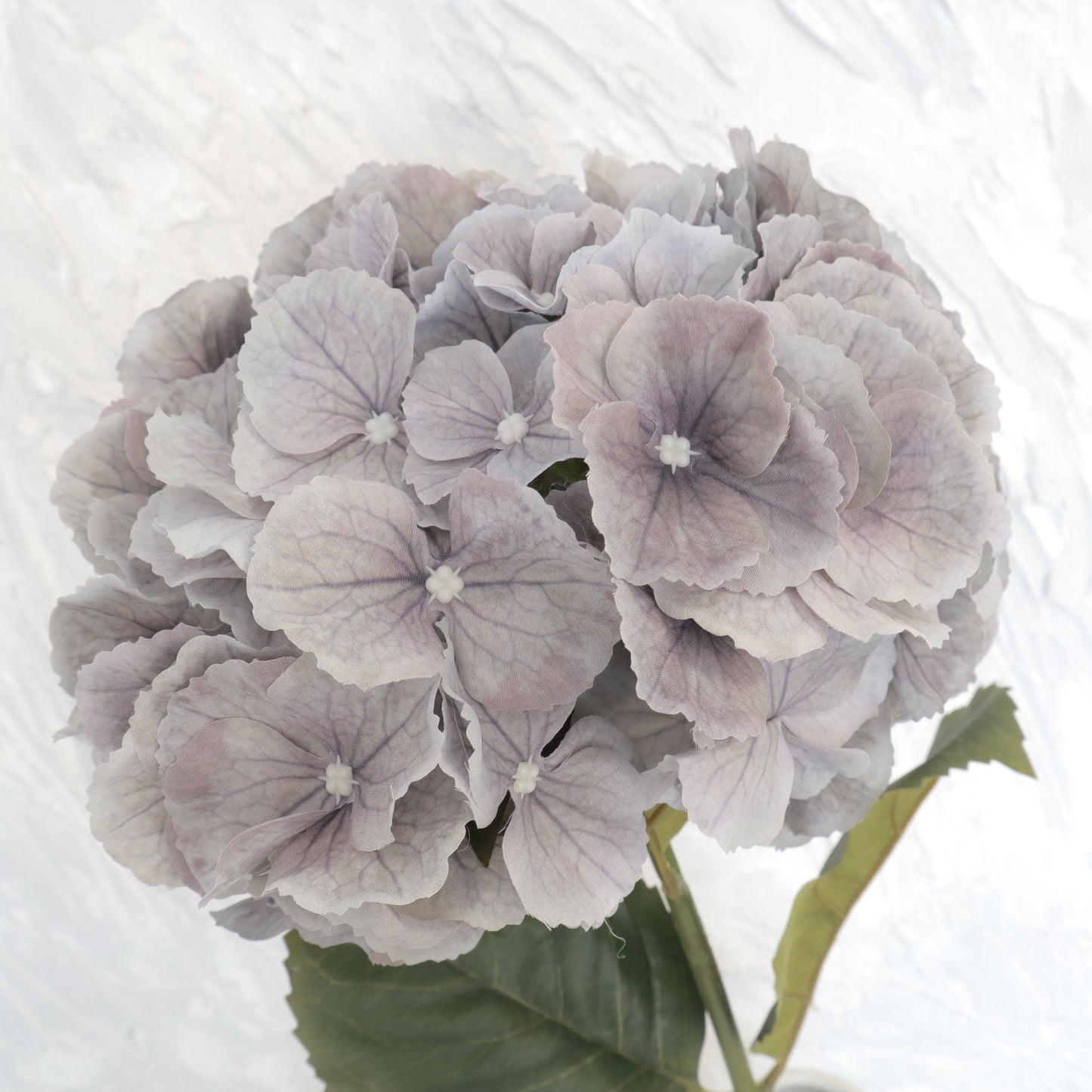 Silk Artificial Hydrangea Bigleaf Gray