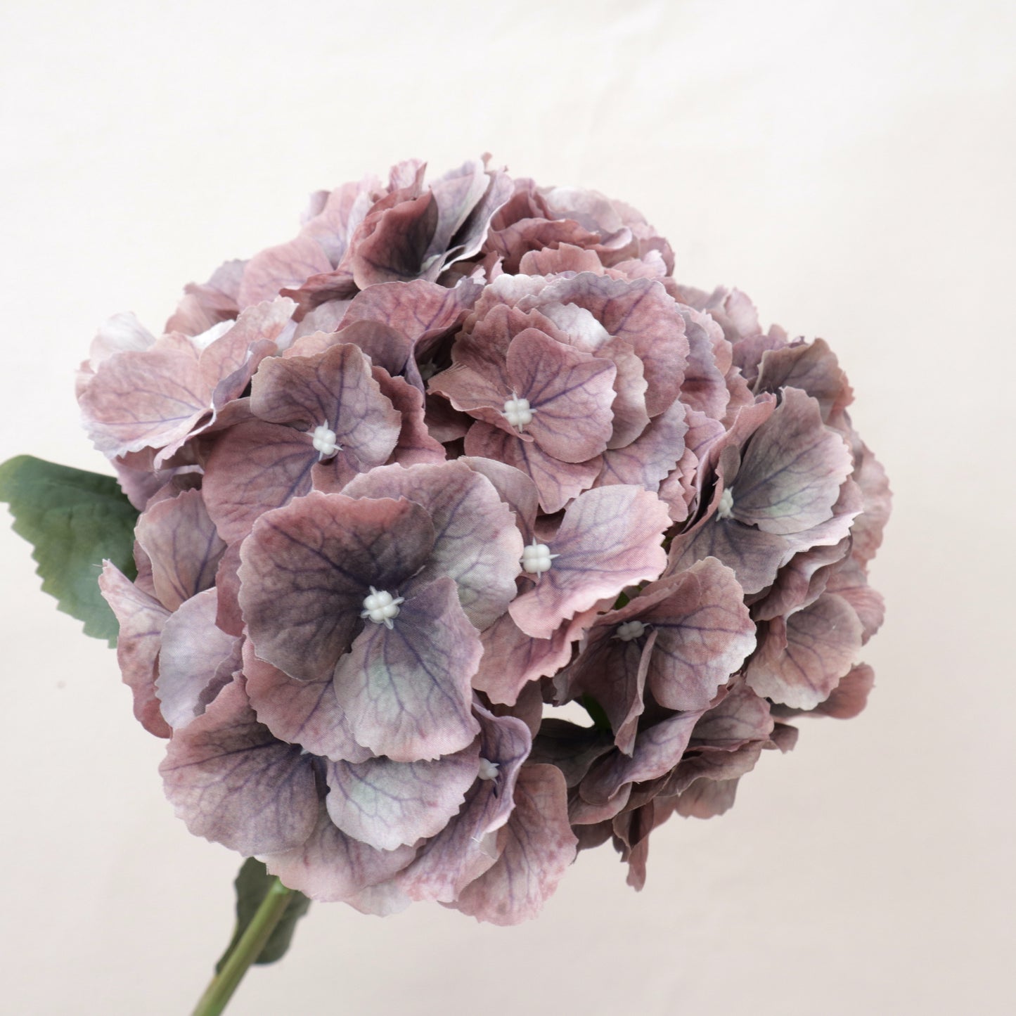 Silk Artificial Hydrangea Bigleaf Plum