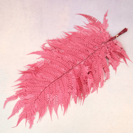 Leather Fern Large Brink Pink