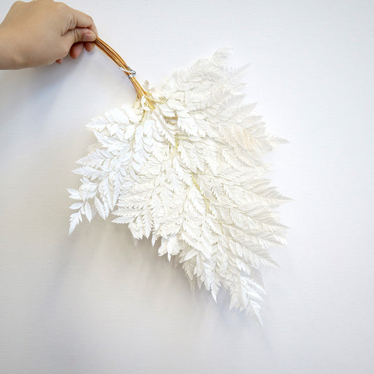 Leather Fern Small White